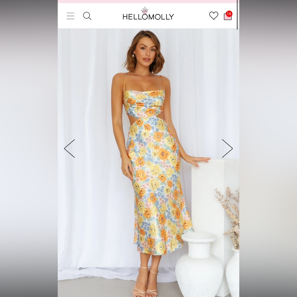 HELLO MOLLY SUNLIGHT SNAPS MIDI DRESS